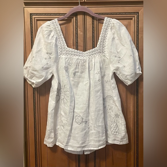 Johnny Was Sovanna Wander top linen Size XS - Picture 3 of 6